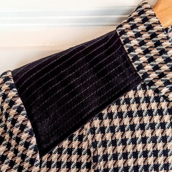 White House Black Market Houndstooth Full Zip Blazer Jacket - Picture 3 of 8